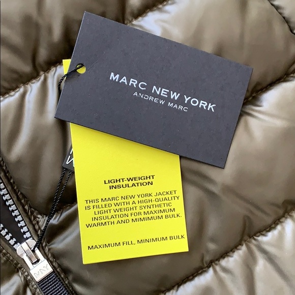 Andrew Marc Windsor Quilted Puff Parka - Olive M - Picture 13 of 14